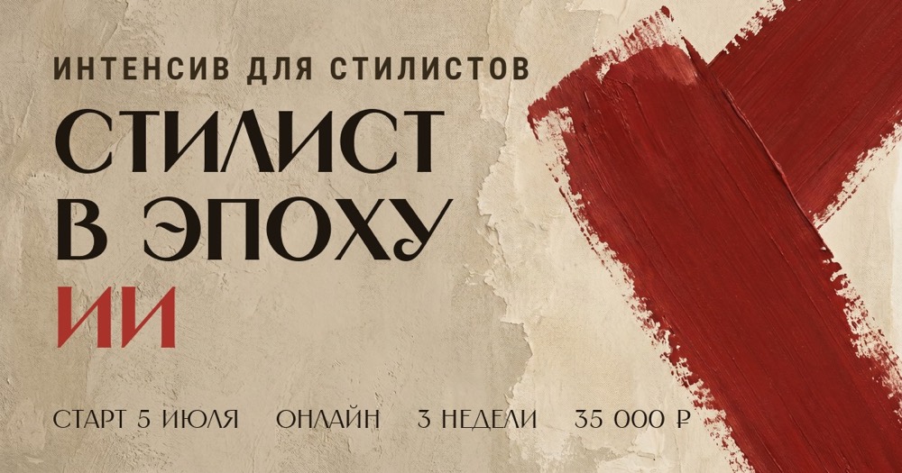Афиша интенсива «Стилист в эпоху ИИ» — старт 5 июля, онлайн, 3 недели